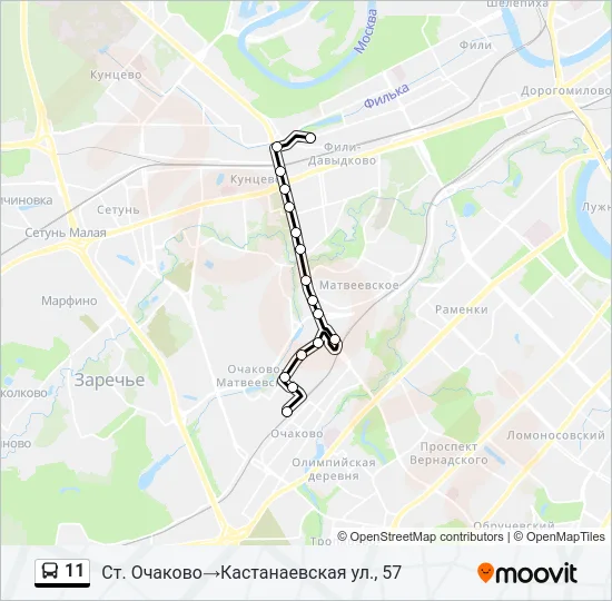11 Bus Line Map