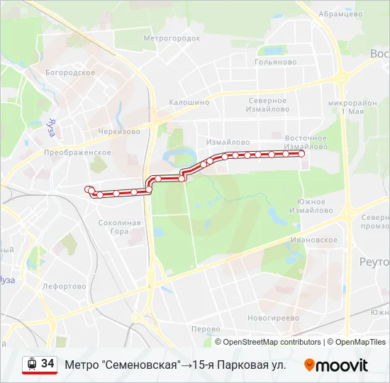 34 Light Rail Line Map