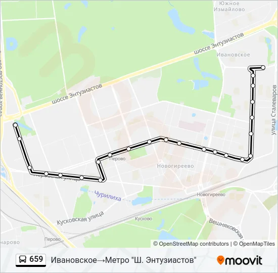 659 Bus Line Map