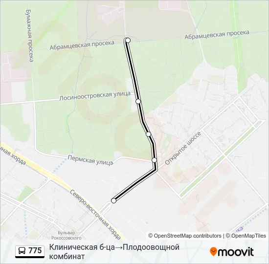 775 Bus Line Map