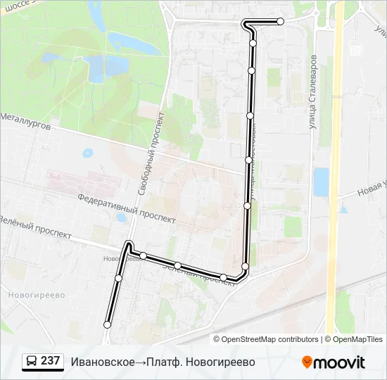 237 Bus Line Map