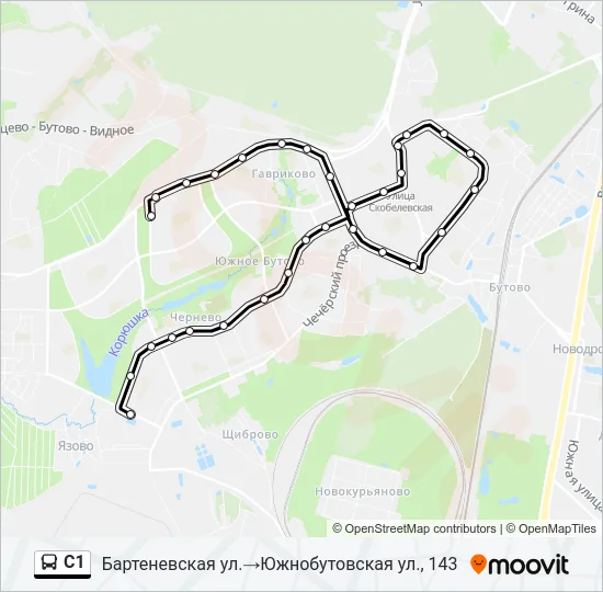С1 Bus Line Map