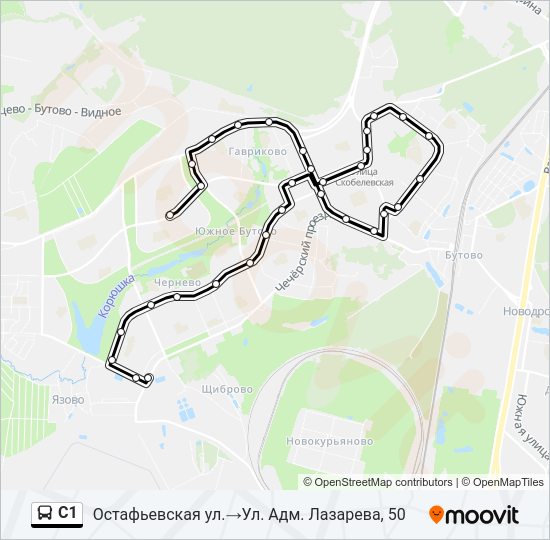 С1 Bus Line Map