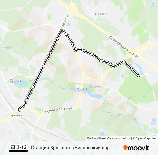 З-12 Bus Line Map