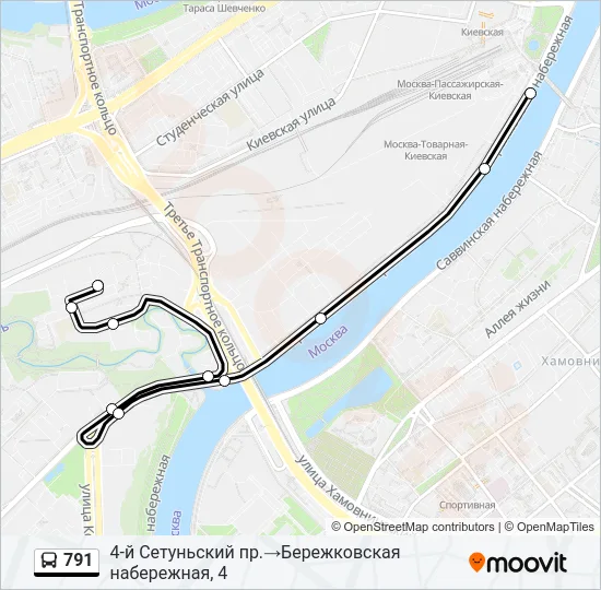791 Bus Line Map