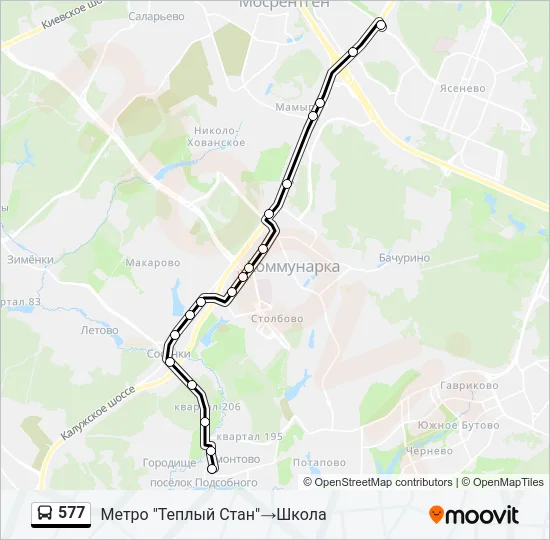 577 Bus Line Map