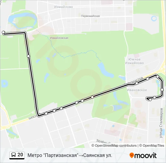 20 Bus Line Map