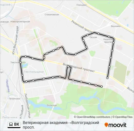 ВК Bus Line Map