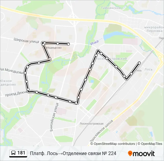 181 Bus Line Map