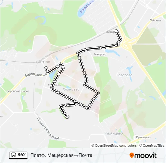 862 Bus Line Map