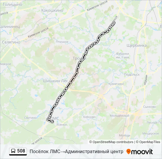 508 Bus Line Map