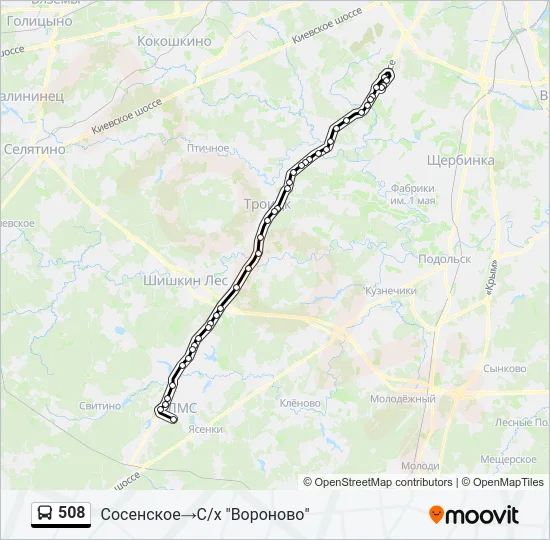 508 Bus Line Map