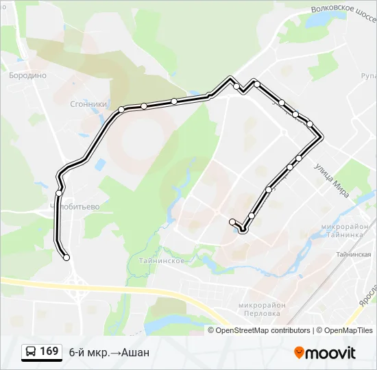 169 Bus Line Map