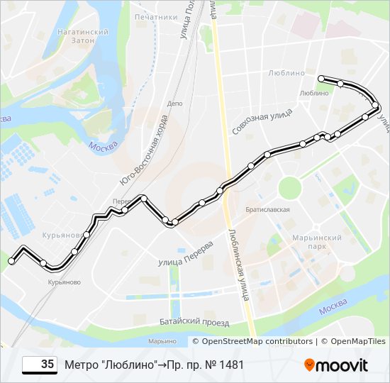 Расписание 35 маршрута на сегодня