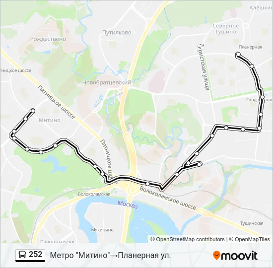 252 Bus Line Map