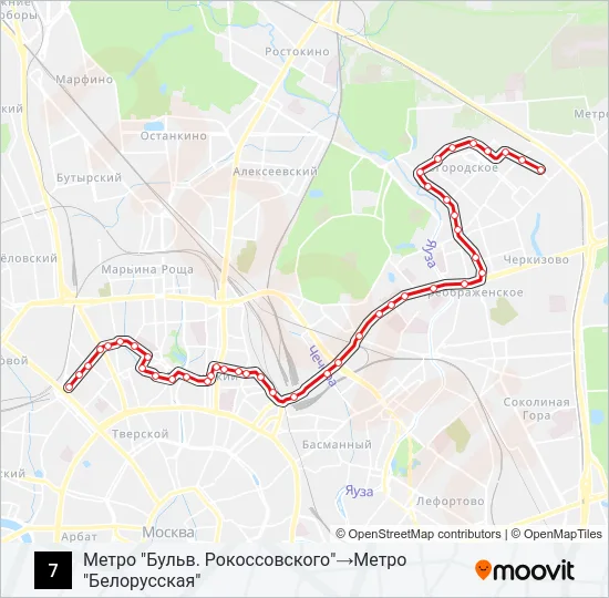 7 Light Rail Line Map