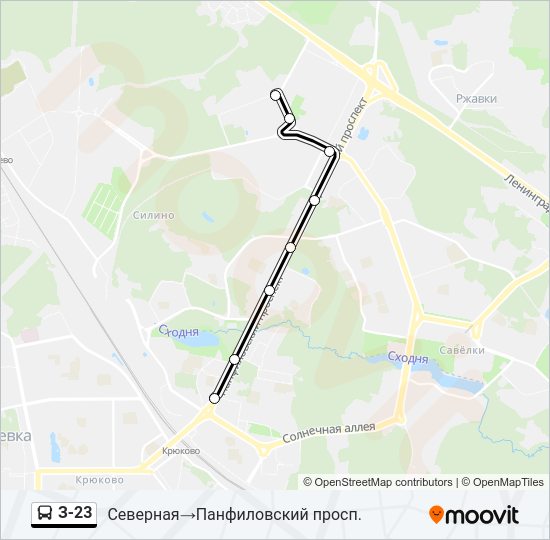 З-23 Bus Line Map