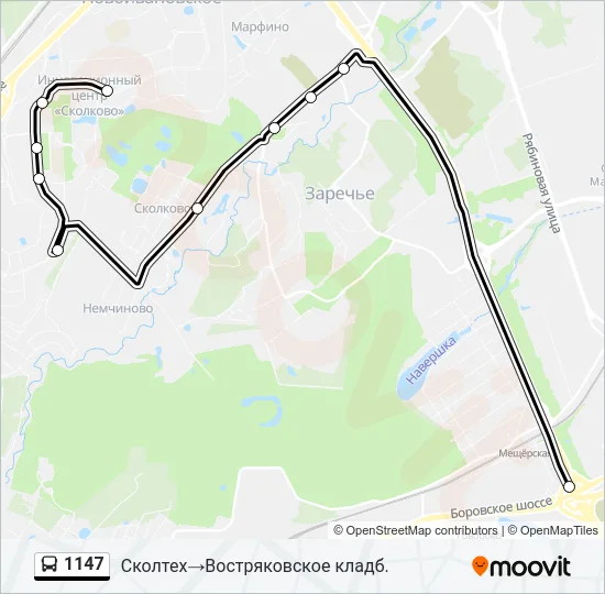 1147 Bus Line Map
