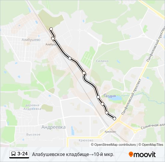 З-24 bus Line Map