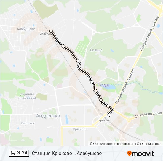 З-24 Bus Line Map
