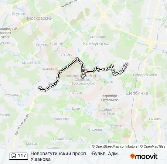 117 Bus Line Map