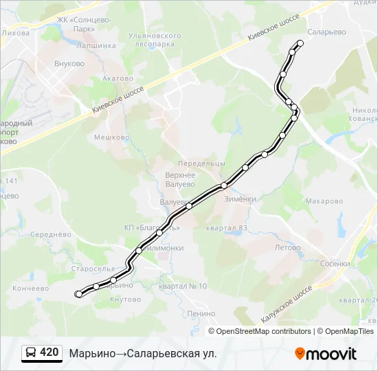 420 Bus Line Map