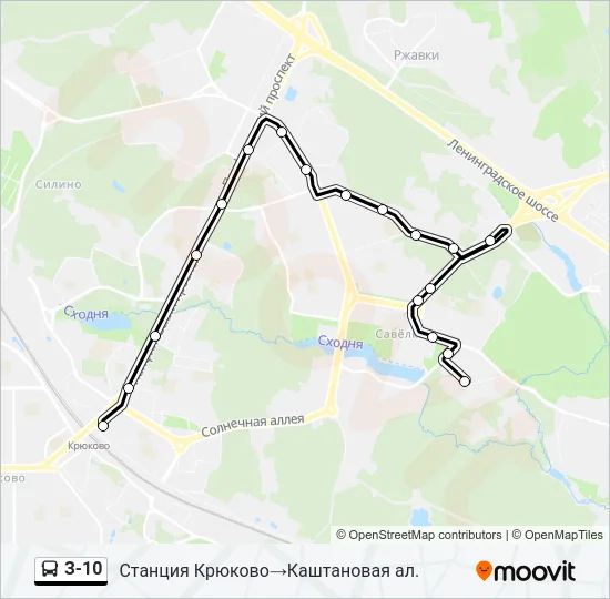 З-10 Bus Line Map