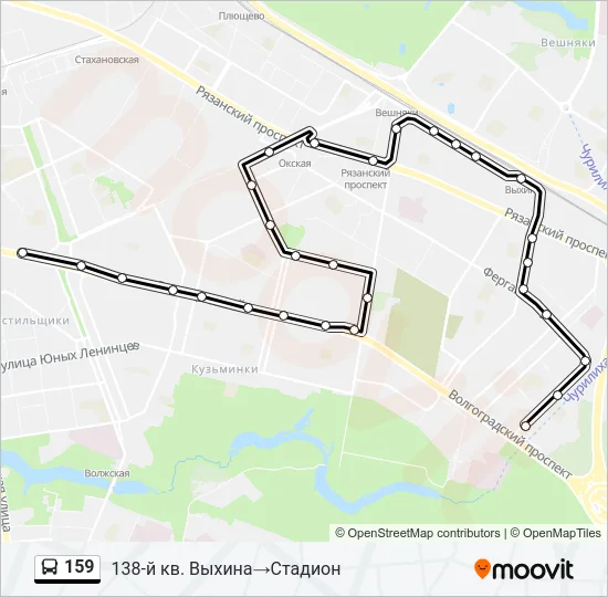 159 Bus Line Map