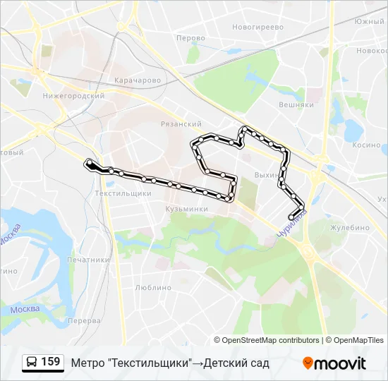 159 Bus Line Map