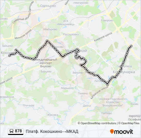 878 Bus Line Map