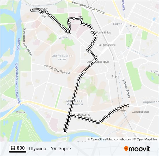 800 Bus Line Map