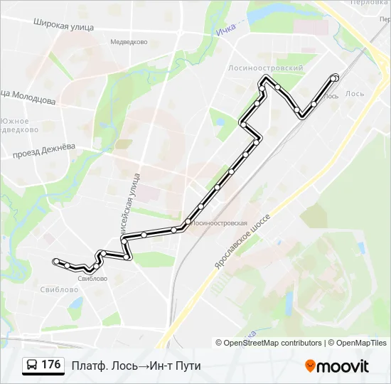176 Bus Line Map