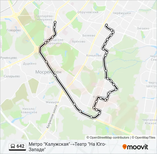642 Bus Line Map