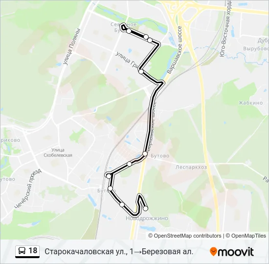 18 Bus Line Map