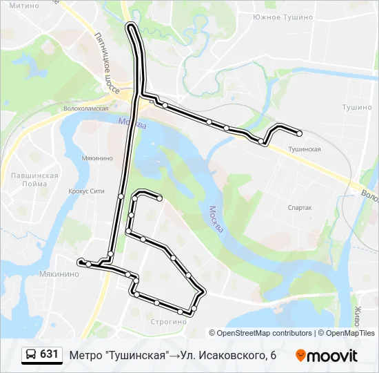 631 Bus Line Map