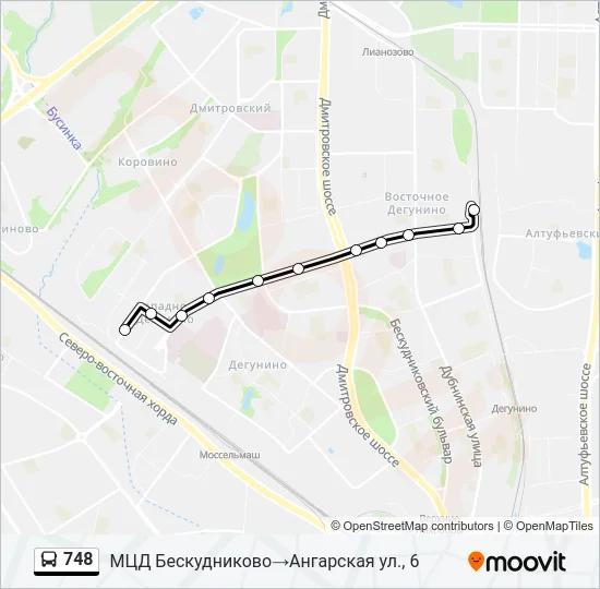 748 Bus Line Map