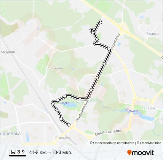 З-9 Bus Line Map