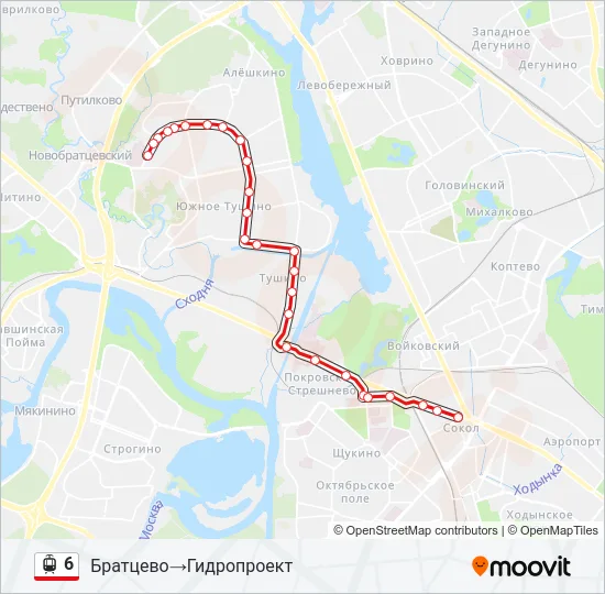 6 Light Rail Line Map