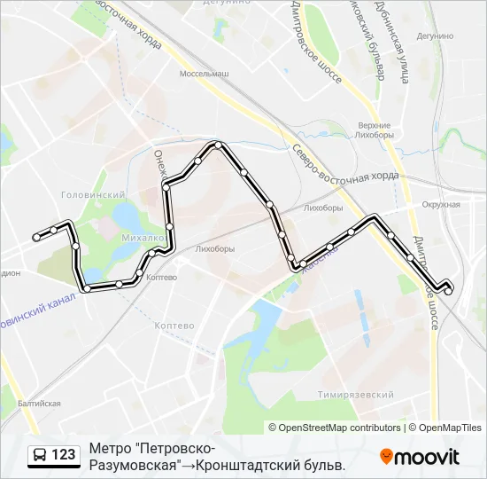 123 Bus Line Map