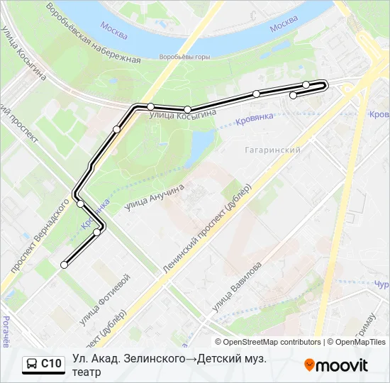 С10 Bus Line Map