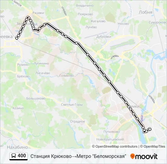 400 Bus Line Map