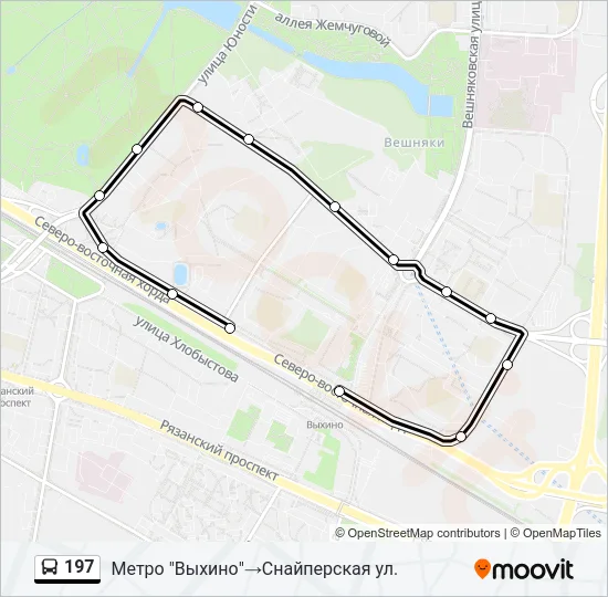 197 Bus Line Map