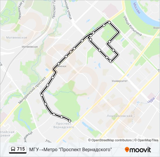 715 Bus Line Map
