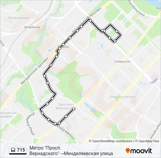 715 Bus Line Map