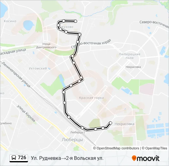 726 Bus Line Map