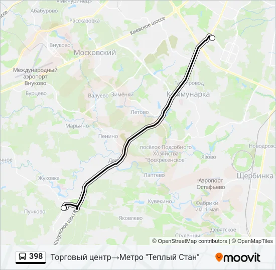 398 Bus Line Map