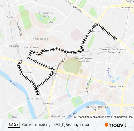 27 Bus Line Map
