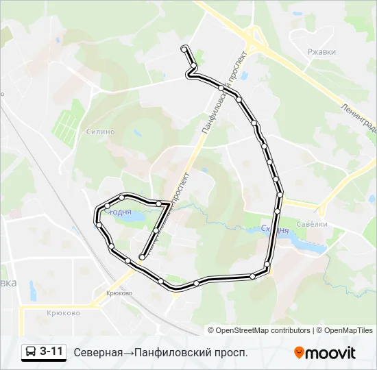 З-11 Bus Line Map