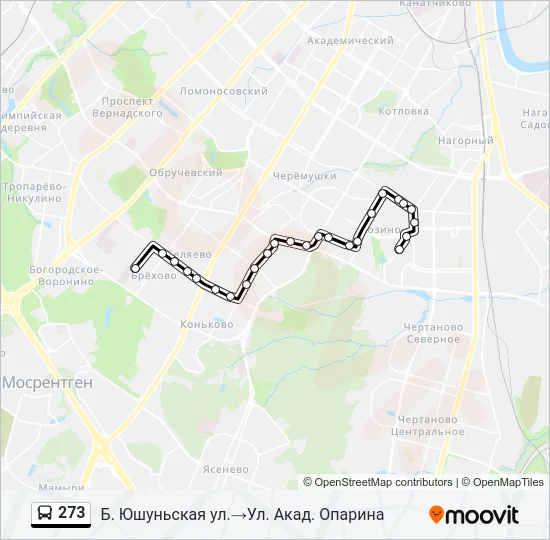 273 Bus Line Map