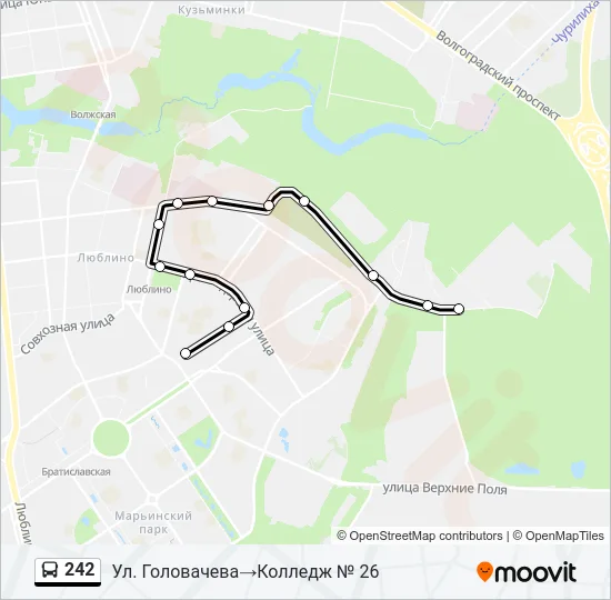242 Bus Line Map